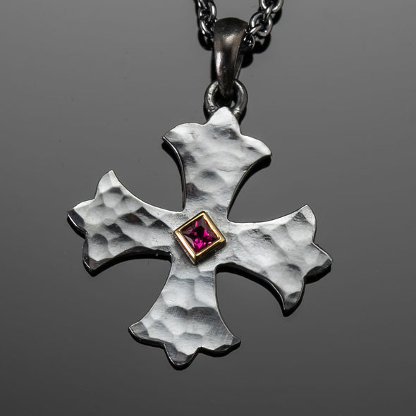 Medium Ruby Marianas Cross Pendant