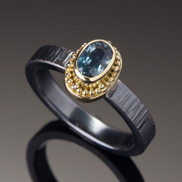 Abyss Blue sapphire ring