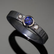 Blue Sapphire & Diamond Marianas Ring