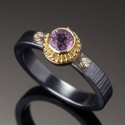 Pink Sapphire & Diamond Marianas Ring