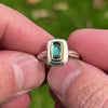Blue-green tourmaline ring made from shipwreck treasure