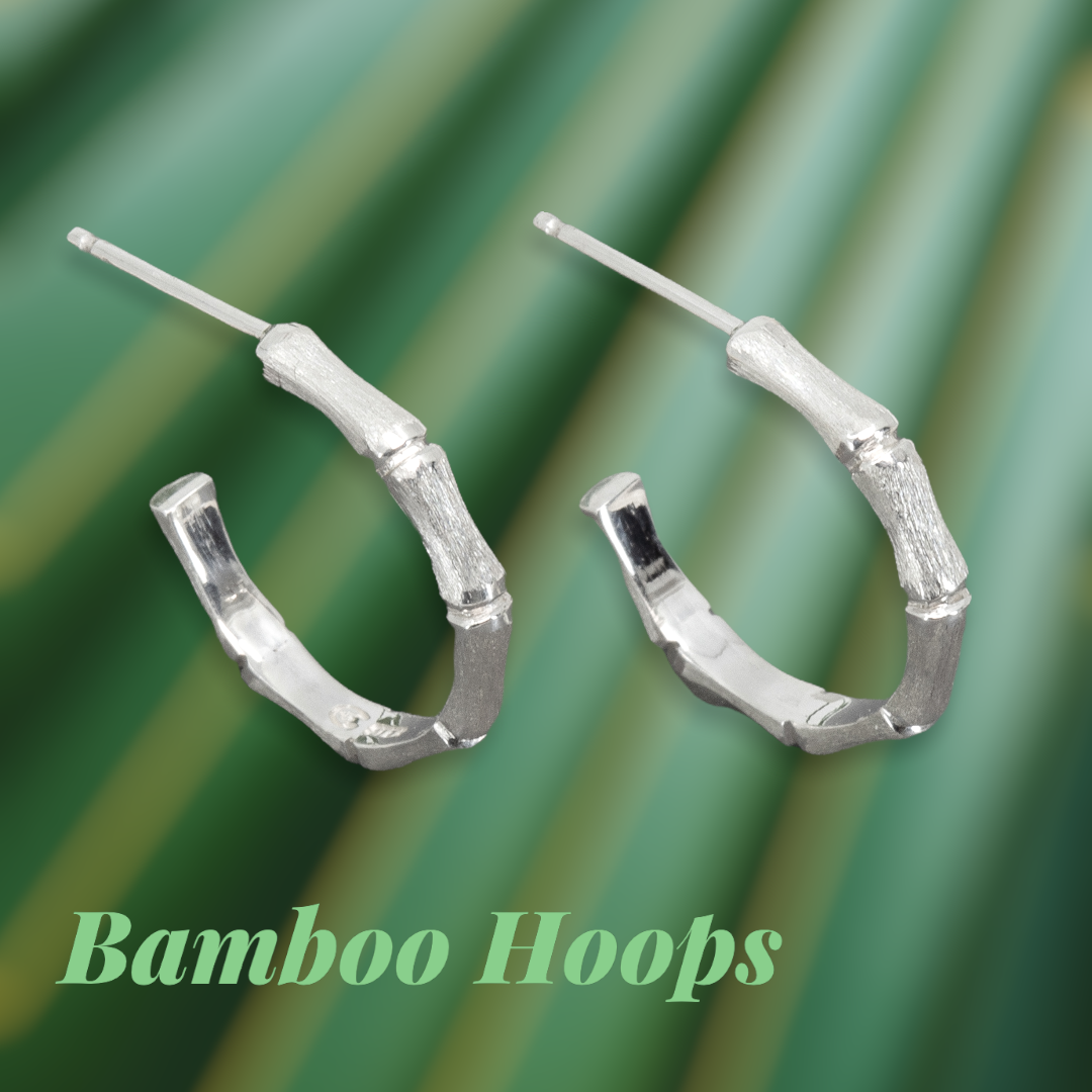 Bamboo Hoop Earrings