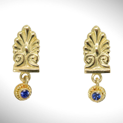 Atlantean Sapphire Classical Earrings
