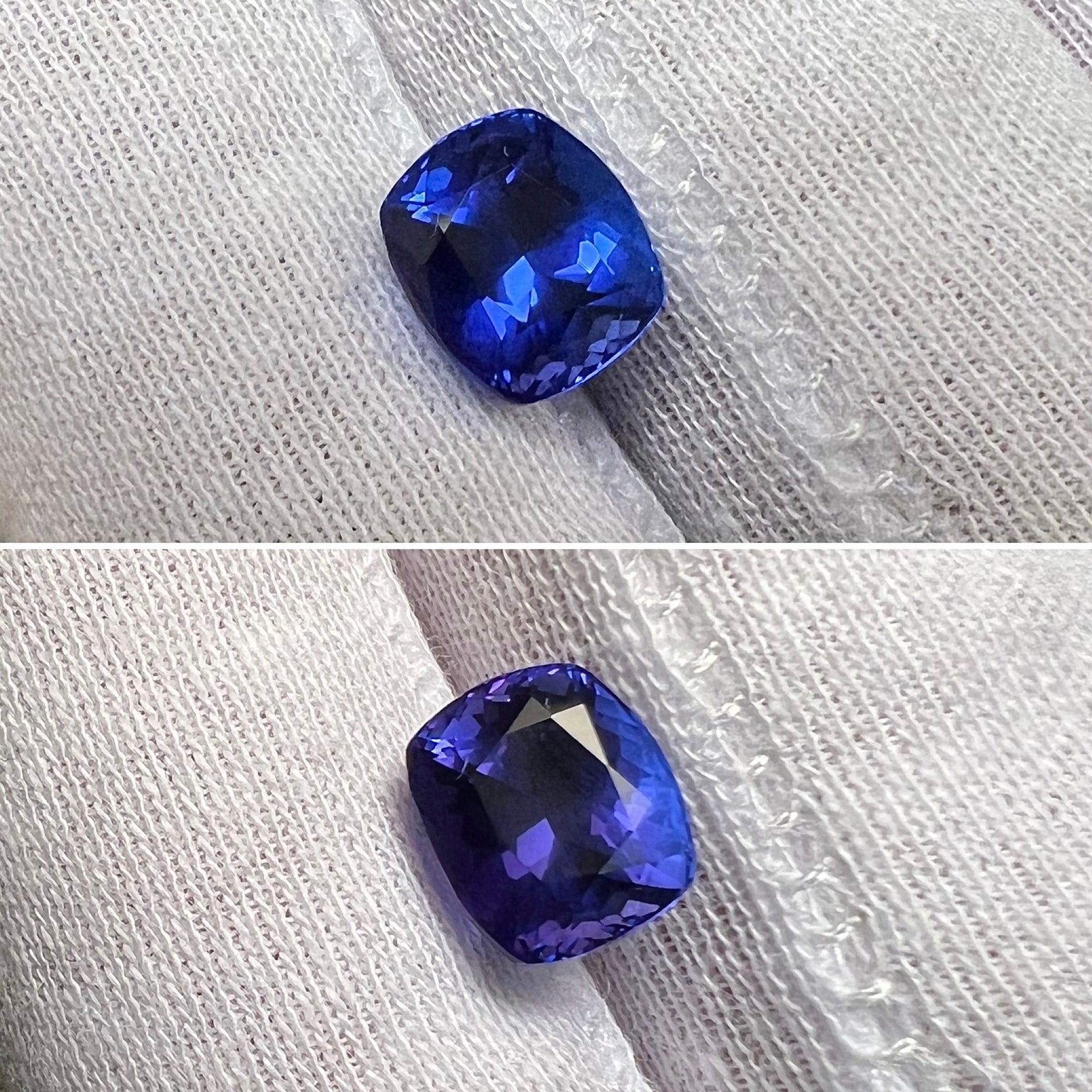 Cushion-cut tanzanite 4.19ct