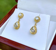 Granulated 18K Treasure Gold diamond earrings